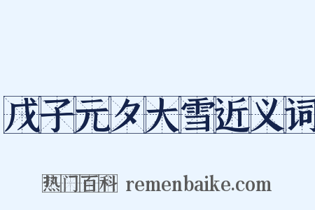 戊子元夕大雪近义词是什么意思的图片